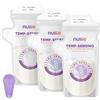 Nuliie 100 sacchetti per latte materno con rilevamento della temperatura, enorme icona di rilevamento della temperatura e morsetto di bloccaggio, sacchetti per latte materno da 170 g, beccuccio per