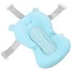 Fdit Cuscino di Supporto per Bagnetto per Neonati, Sedile per Vaschetta Neonato con Cinghie di Sicurezza per Supporto Testa e Schiena, Tessuto a 3 Strati per Vaschetta da Bagno per (orso blu)