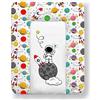 Kikido Materassino Fasciatoio 70x50 - Astronauta - Edizione Limitata - Cuscino Fasciatoio Lavabile Cambio Pannolino - Materasso Fasciatoio Neonato per Cassettiera 50x70 - Universale e Impermeabile