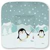 Kikido Materassino Fasciatoio 70x75 - Pinguini - Cuscino Fasciatoio Lavabile per Cambio Pannolino - Materasso Fasciatoio Neonato per Cassettiera 75x70 - Universale e Impermeabile