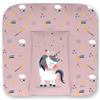 Kikido Materassino Fasciatoio 70x75 - Unicorno - Cuscino Fasciatoio Lavabile per Cambio Pannolino - Materasso Fasciatoio Neonato per Cassettiera 75x70 - Universale e Impermeabile