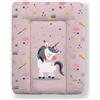 Kikido Materassino Fasciatoio 70x50 - Unicorno - Cuscino Fasciatoio Lavabile per Cambio Pannolino - Materasso Fasciatoio Neonato per Cassettiera Impermeabile 50x70 - Universale