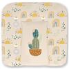 Kikido Materassino Fasciatoio 70x75 - Cactus - Cuscino Fasciatoio Lavabile per Cambio Pannolino - Materasso Fasciatoio Neonato per Cassettiera Impermeabile 75x70 - Universale