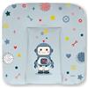 Kikido Materassino Fasciatoio 70x75 - Robot - Cuscino Fasciatoio Lavabile per Cambio Pannolino - Materasso Fasciatoio Neonato per Cassettiera 75x70 - Universale e Impermeabile