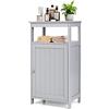 LIFEZEAL Mobiletto Bagno Salvaspazio, Armadietto Bagno Piccolo con un'Anta e un Ripiano, Antiribaltamento e Piedini Antiscivoli, Mobiletto Cucina, Moderno e Mutiuso, 45 x 30 x 84 cm (Grigio)