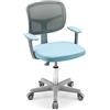 LIFEZEAL Sedia Scrivania Bambini, Sedia Girevole, Altezza Regolabile e Ergonomico, per Bambini, da Cameretta, con Braccioli, Schienale e Sediolina Imbottita, per Bimbo 3 Anni+, Max150kg, Blu
