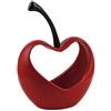 Generico Vaso Caspò in Ceramica Ciliegia Cuore Rosso H19x9x14.5 cm