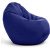 Bruni Classico M Blu Reale - Pouf Sacco, Pouf Poltrona a Forma di Goccia, Poltrona a Sacco da Interno ed Esterno, Beanbag per Soggiorno e Camere, Fodera Lavabile, con Imbottitura