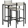 SoBuy Tavolo con sedie Cucina Tavolo Bar Sgabello Bar Tavoli Ristorante Stile Vintage Altezza 87 cm OGT03-HG