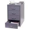 Mendler Cassettiera classificatore ufficio mobile Boston T851 con ruote 4 cassetti 48x28x41cm - antracite