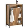 SoBuy Mobiletto Bagno Salvaspazio con Portabiancheria Mobile Bagno con Ripiani Aperti e Cesto Estraibile Armadietto Multiuso per Ingresso o Cucina 60x30x90cm BZR65-PF