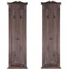 Mendler Set 2x appendiabiti attaccapanni shabby vintage legno paulonia 6x28x109cm marrone