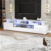 VIEKOS Mobile TV, 180 x 38 x 45 cm, con 2 armadi e 1 cassetto, basso con LED e 10 ripiani, adatto per TV da 75 pollici