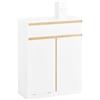 SoBuy Mobile Bagno Salvaspazio con Cassetto, Anta e Cesto Estraibile - Mobiletto Bagno Bianco 71x33x85 cm, Armadietto da Bagno Stretto con Contenitore per Biancheria BZR79-W