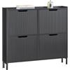 SoBuy Armadio Scarpiera con 4 Ante Ribalta 100x19x91cm per Ingresso
