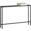SoBuy Tavolo Consolle Ingresso Allungabile Tavolo Salvaspazio in Legno - Design Semplice e Elegante, Facile da Montare, L120 x P20 x A80 cm, per Soggiorno, Corridoio, Ufficio - Nero FSB19-XL-SCH