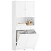 SoBuy Mobile Bagno Salvaspazio Colonna Stretta 78x38x181cm per Piccoli Spazi