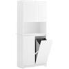SoBuy Mobile Bagno Salvaspazio Portabiancheria Colonna Alta 170 cm Bagno