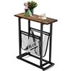 LIFEZEAL Tavolino da Divano, Tavolino Basso Laterale, a Fianco del Divano, Tavolino da Caffè, con Portariviste, Stretto, Salvaspazio, Montaggio Facile, per Soggiorno, Salotto, Max 35 kg, 48x18x54,5cm