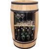 weeco Barile in legno sbarra armadietto per vino Cantinetta Botte Tavolo Portabottiglie Piano Interno - Mobile Bar vintage portavini. Grande regalo - Portabottiglie In Legno, Mobile bar, Credenza bar