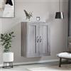Gecheer Mobile,Armadietto,Pensile,da Parete,a Muro,Moderno,in Multistrato,Grigio Sonoma,con 2 Ante,69,5x34x90 cm,Armadietto a Muro,Armadietto Sospeso,Armadio da Bagno,Armadio da Cucina,Maniglia C