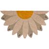 Fisura - Zerbino ingresso casa in cocco Margarita con supporto antiscivolo in PVC. Zerbino esterno divertente semicircolare. Misure: 70 cm x 40 cm x 1,5 cm. Tonalità marroni.