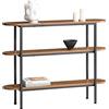 SoBuy Tavolo Consolle da ingresso Tavolino stretto Tavolo decorativo Marrone 110x25x86cm FSB67-WS