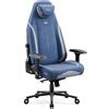 DIABLO X-Eye Prime Sedia Gaming Ergonomica in Tessuto con Seduta Raffreddante, Poggiatesta Magnetico Memory, Supporto Lombare Regolabile ProSpine, Braccioli 4D e Base in Metallo Meta Ocean