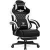 GTPLAYER Sedia da gaming, ergonomica, in Tessuto tecnico, con supporto lombare, sedia PC con schienale allargato, portata fino a 150 kg, colore: nero