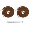 M METERXITY 2 PCS Cordino per Pantaloni della Tuta (Marrone), Lacci per Felpe, Cordini Sostitutivi per Cucire con Passafilo Facile Adatti a Pantaloncini Pantaloni Giacche Cappotti