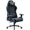 DIABLO Sedia Gaming Tessuto X-One 2.0 | Braccioli Regolabili, Poltrona Gaming con Poggiatesta e Supporto Lombare, Sedia da Gaming Ergonomica 150 kg | Gaming Chair | Normal (L) | Blu-Nero