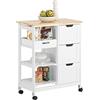 SoBuy Carrello Cucina con ruote frenate & 3 cassetti, 68x85x38 cm, cucina