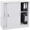 Mendler Arredo Ufficio archivio classificatore HWC-F41 Acciaio Ante scorrevoli 45x90x90cm - Grigio