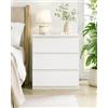 Amveya Armadio Camera da Letto, Cassettiera Camera da Letto, Armadio Cameretta Salvaspazio con 3 cassetti, Mobile Soggiorno Moderno Bianco 70x40 x75cm(bianca, 3 cassetti)