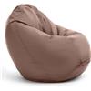Bruni Classico S marrone chiaro - Pouf per bambini a forma di goccia, small pouffe e pouf poltrona per camera per bambini e soggiorno, beanbag chair interno ed esterno