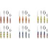 Excelsa Mexican Flower Set 24 Posate Multidecoro, Acciaio INOX, Manico in Plastica