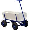 Sunny Billy Beach Wagon Blu | Carrello da Giardino, Spiaggia | In Legno, 4 ruote, da Esterno, da Mare| 94x61x97cm - Max 100kg