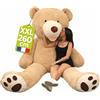 bananair - Orso Peluche Gigante 260cm - Fabbricato in Francia, Certificato CE - Morbido e Soffice, Abbracci Garantiti - Orsacchiotto di Peluche Grande Perfetto per Compleanni e Altre Celebrazioni