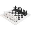 RADICALn Grande set di scacchi in marmo pesato bianco e nero fatto a mano, set completo di scacchi in stile Staunton e ambasciatore, set di scacchi da torneo per adulti, 38 cm