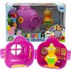 Giochi Preziosi Barbapapa- Barpapapà-Casetta Violet di Barbottina con Dipinto Floreale Esterno Porta E Finestra Apribili, Decorata all'Interno con Stikers, BAP42300