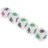 TOYANDONA Dadi Mahjong 5 Pezzi in Acrilico 22mm Facili da Trasportare per Riunioni Familiari e Feste, Direzione del Vento Est Sud Ovest Nord