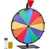 VEVOR Ruota dei Premi Girevole da 305 mm, Ruota Girevole a 12 Slot con Supporto, Roulette da Tavolo Win Fortune con Pennarello Cancellabile a Secco e 2 Pennarelli, 6 Colori, per Feste, Pub, Carnevale
