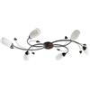 Lindby Romantica Plafoniera Led Soffitto, Lampadario Soggiorno Design Floreale Camera Da Letto Stile Antico Lampada 5 Luci E14 Decoro Foglie e Fiori Metallo Nero Oro