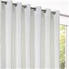 STORESDECO Tenda Trasparente XXL 3 Metri, Voile in Poliestere con Occhielli, per Finestre e Porte, Filtro Luce, Design Moderno ed Elegante, Bianco 140x300 cm