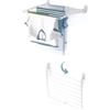 foxydry Fold, Stendibiancheria da parete, Stendino Verticale, Pieghevole da Interno e Esterno in Alluminio e Acciaio 62x50x50 cm (Bianco Down, 1x Fold 60)