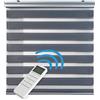 STORESDECO Tenda motorizzata Giorno e Notte Plus, Tenda a rullo a doppio velo con motore e comando. Tende motorizzate automatiche con batteria. Finiture in alluminio premium STORESDECO | Argento, 180 x250cm