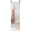 LIFEZEAL Specchio da Parete Grande 120 x 37 cm, Specchio da Appendere alla Porta con 2 Ganci, Specchio Rettangolare per Camera da Letto, Bagno, Soggiorno (Oro)