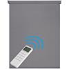 STORESDECO Tende a rullo per interni Oscuranti motorizzate tenda motorizzata Blackout elettrica in tessuto Isolamento termico con betteria e telecomando per finestre STORESDECO Grigio motorizzate 140x250 cm