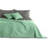 DecoKing Copriletto Reversibile Bicolore Menta Argento Acciaio Grigio Axel 1 Piazza e Mezza 200x220 cm