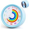 Voniobuy Timer Visivo per Bambini, Timer di 60 Minuti | Con Funzionamento Silenzioso, per L'apprendimento, Efficace del Tempo